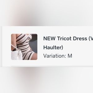 Tricot dress halter top